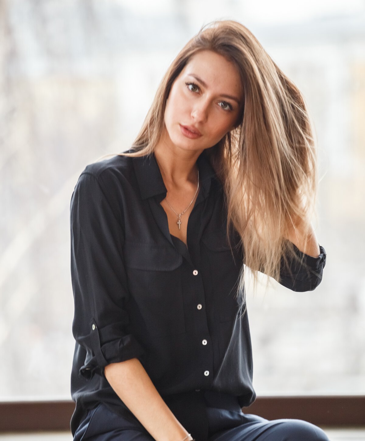 Murrieta lip filler model with blonde hair